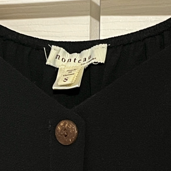 Monteau Black Jumpsuit with Button Accents - Picture 3 of 5